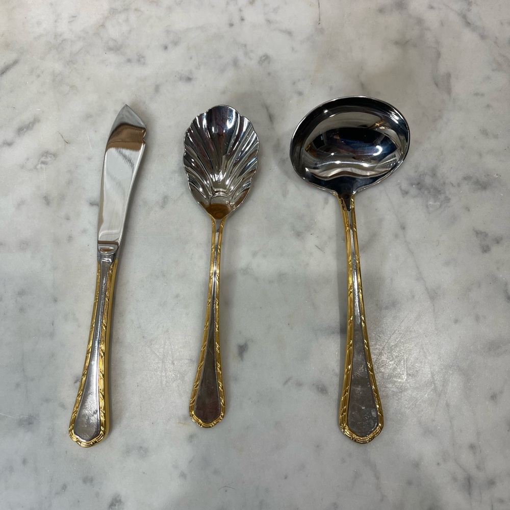 Vintage Set of Kirk Stieff Serving Utensils Hostess Set